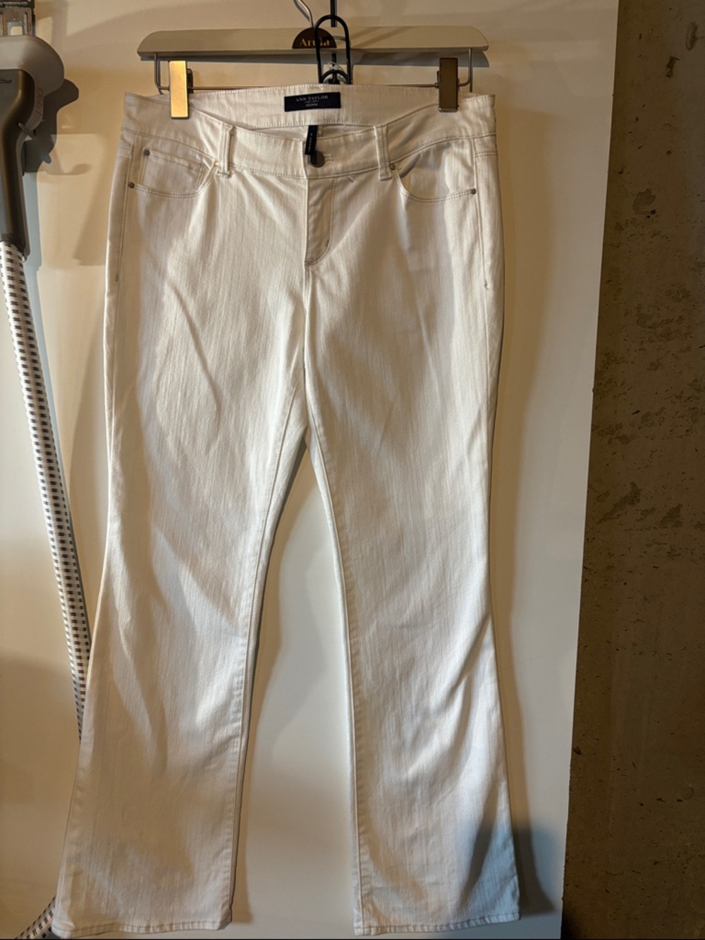 Ann Taylor White Flare Jeans